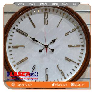 تصویر برش لیزر ساعت دیواری دایره #1
